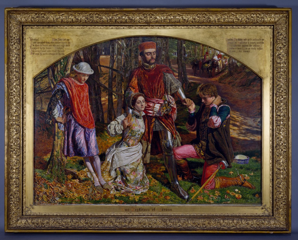 Valentine megmenti Sylviát a Proteustól, 1851 alkotó: William Holman Hunt