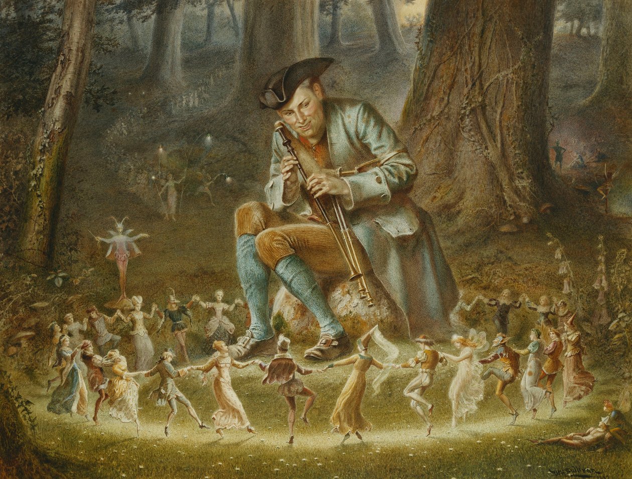 A megbabonázott csöves, 1882 alkotó: William Holmes Sullivan