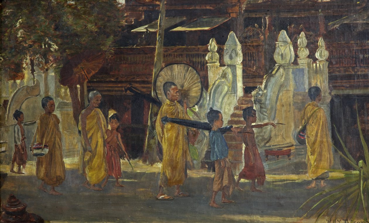 Felvonulás Burmában alkotó: William Holt Yates Titcomb