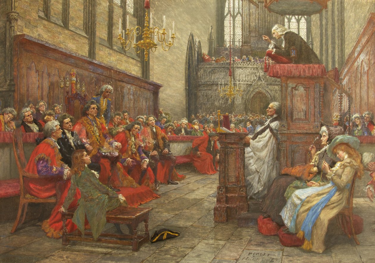 John Wesley prédikál Bristol polgármestere és társasága előtt alkotó: William Holt Yates Titcomb