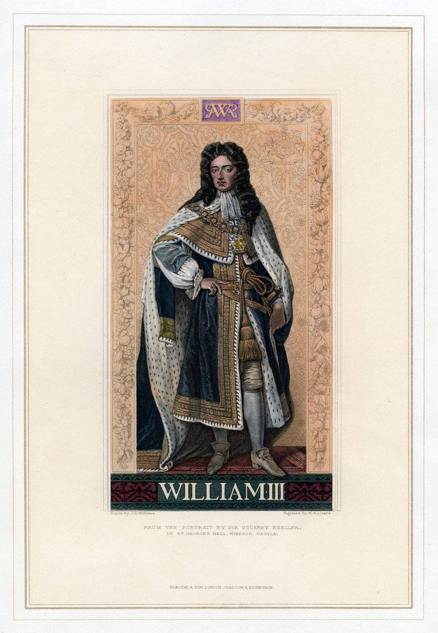III. Vilmos, Anglia, Skócia és Írország királya. alkotó: William Home Lizars