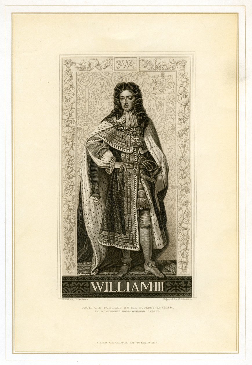 III. Vilmos, Anglia, Skócia és Írország királya, 19. század. alkotó: William Home Lizars