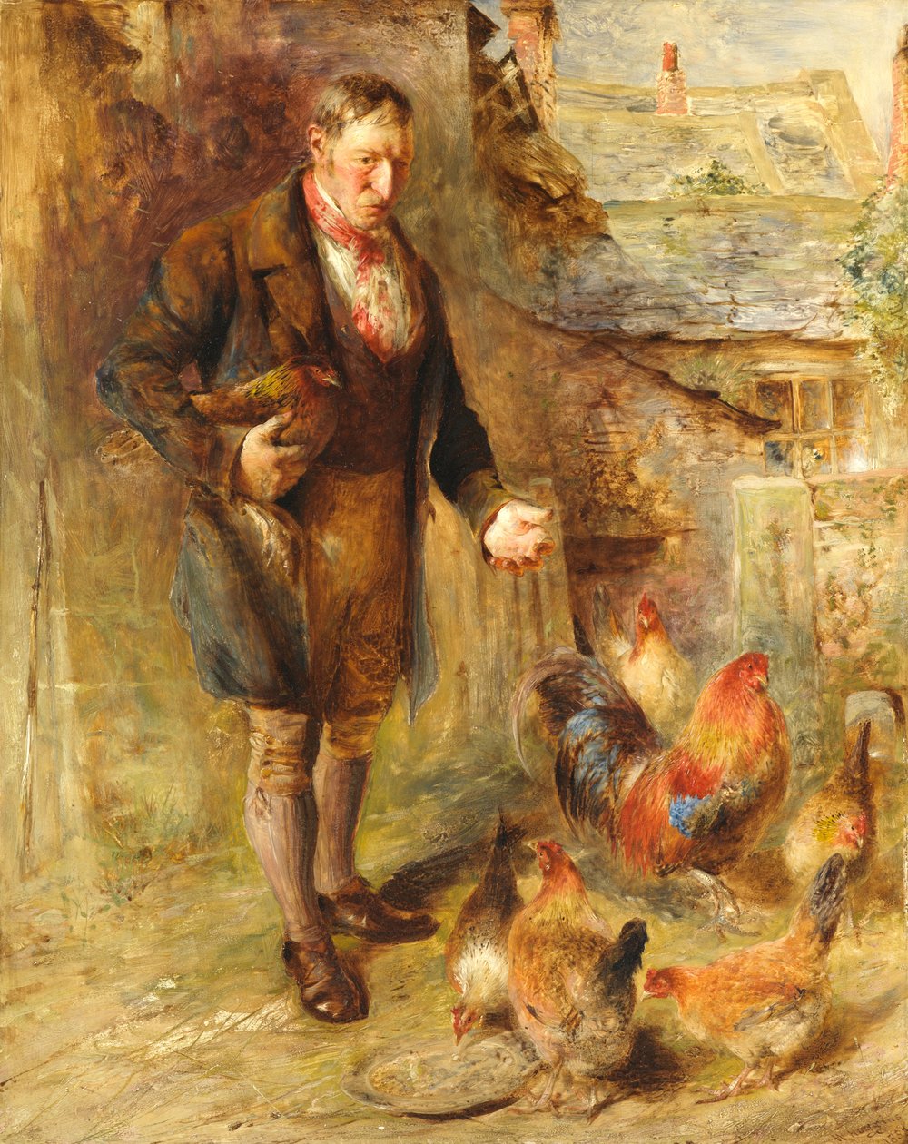 Önarckép 38 évesen csirkékkel alkotó: William Huggins