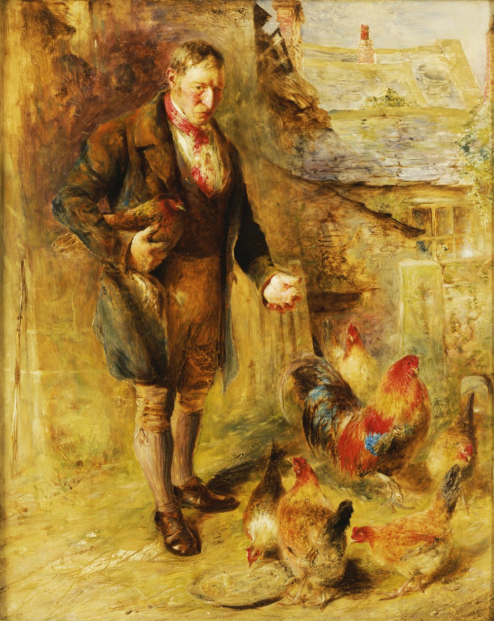 Önarckép, 38 éves, csirkékkel alkotó: William Huggins