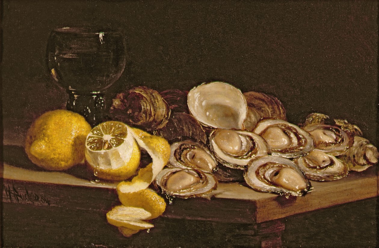 Osztrigák tanulmányozása, 1884 alkotó: William Hughes