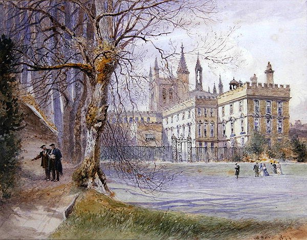 New College a kollégium kertjéből (akvarell ceruzával) alkotó: William Hull