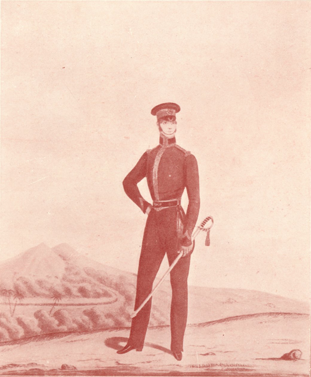 A Madras hadsereg puskáinak tisztje, vetkőző, c1837-1843, 1909 alkotó: William Hunsley