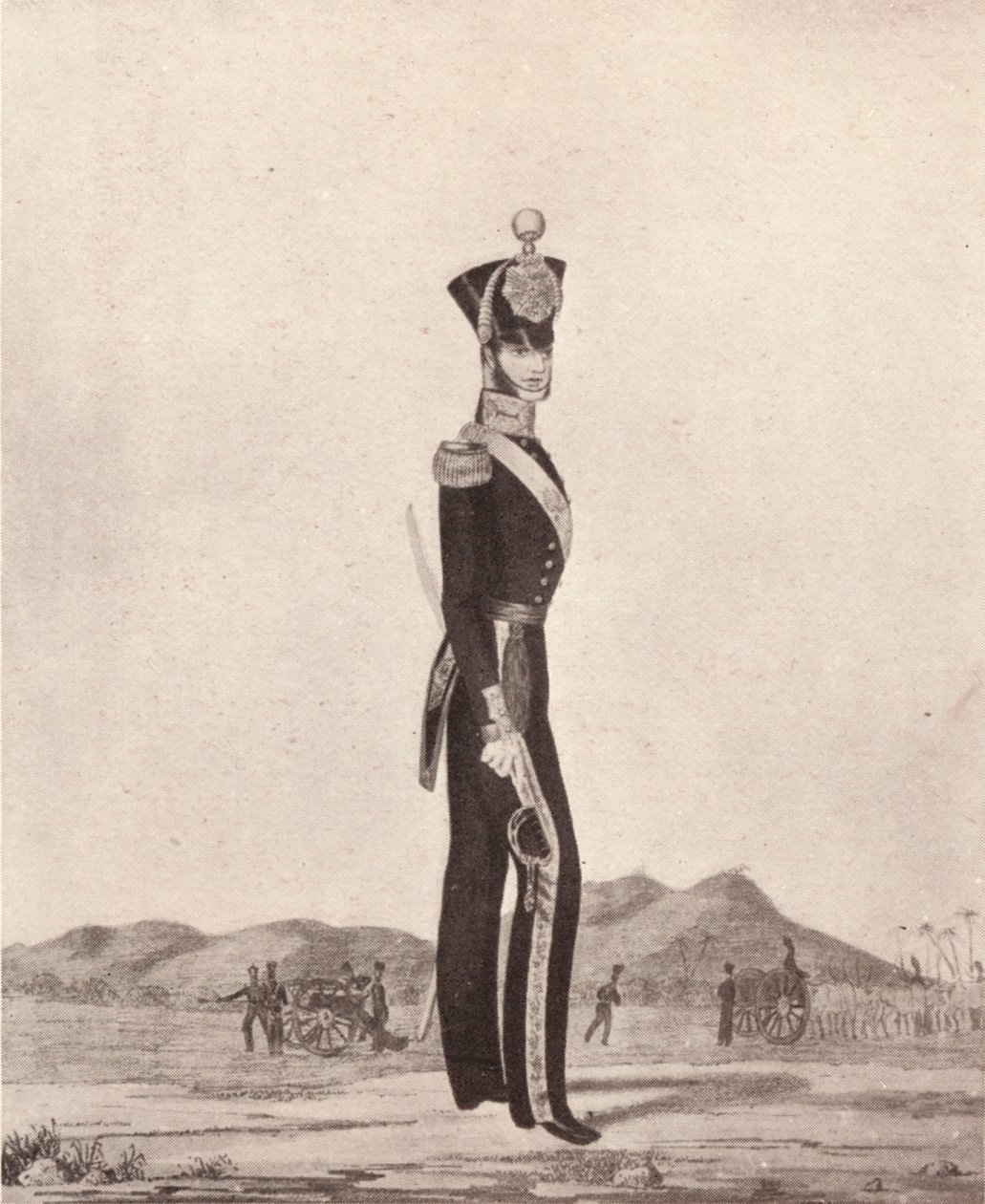 A madrasi hadsereg gyalogtüzérségének tisztjei, 1841 1909 alkotó: William Hunsley