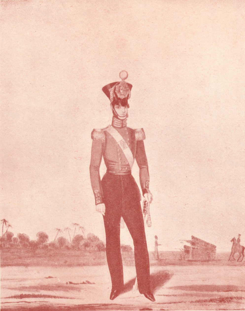 A Madras-i hadsereg gyalogsági tisztei a vonalon, 1837-1843, 1909 alkotó: William Hunsley