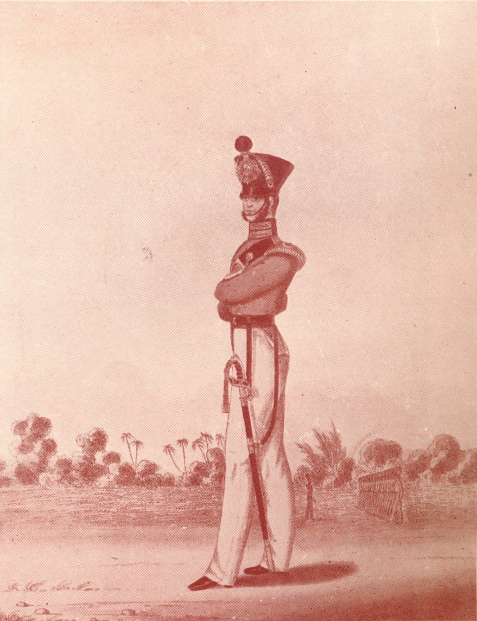 A Madrasi Hadsereg könnyűgyalogságának tisztjei, 1837-1843, 1909 alkotó: William Hunsley