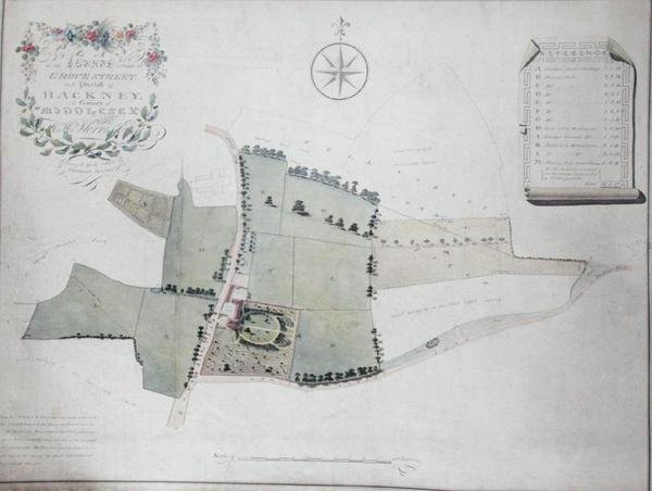 Egy birtok terve a Grove Streeten, Hackney plébániájában alkotó: William Hurst Ashpitel