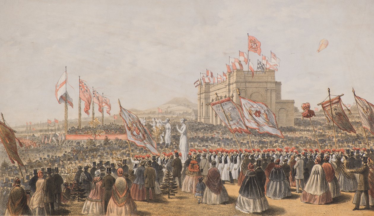 A Baxter Park Dundee megnyitása 1863. szeptember 9-én alkotó: William Husband McFarlane