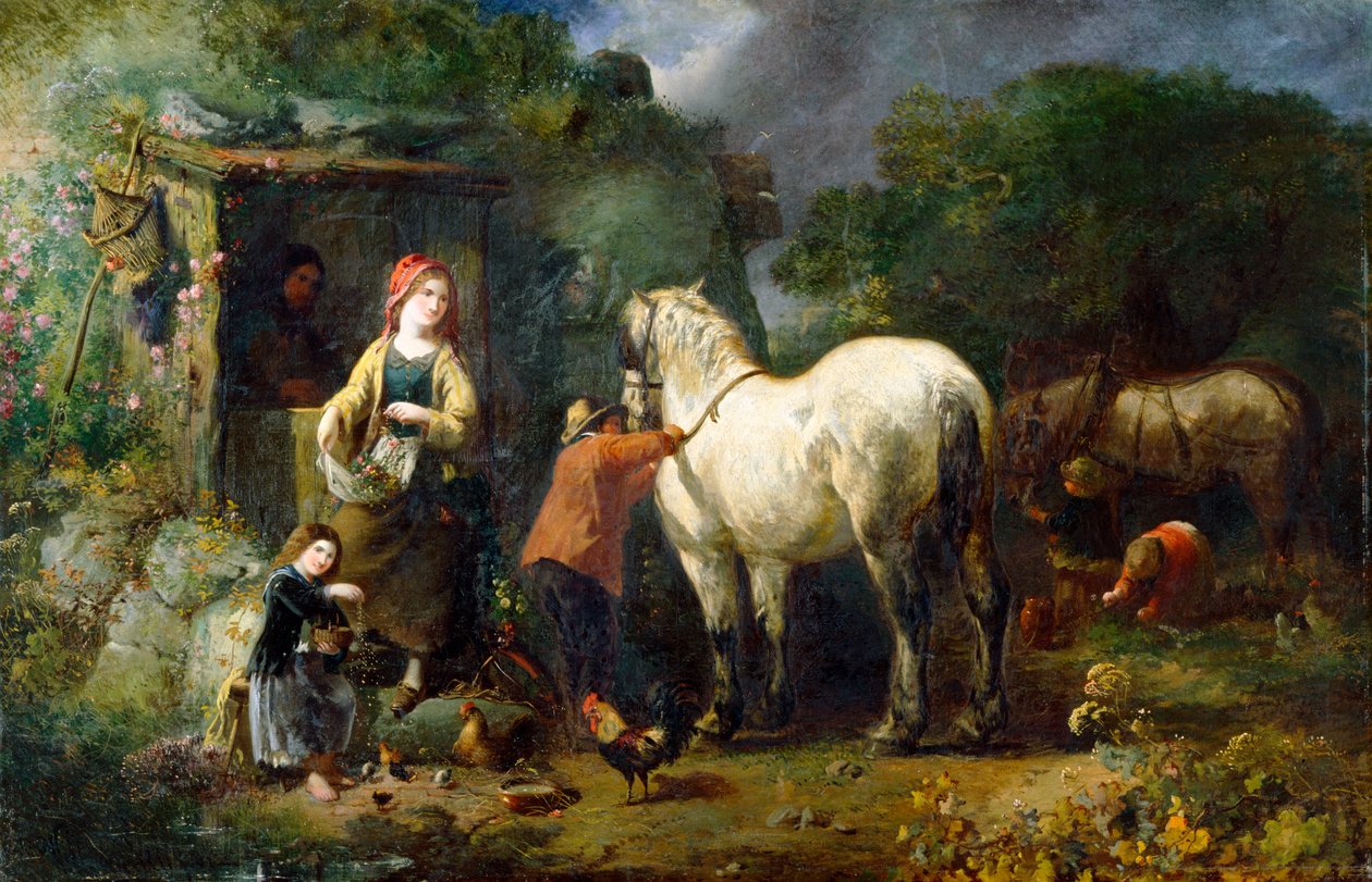 The Old Carthorse (olaj, vászon) alkotó: William J. Perry
