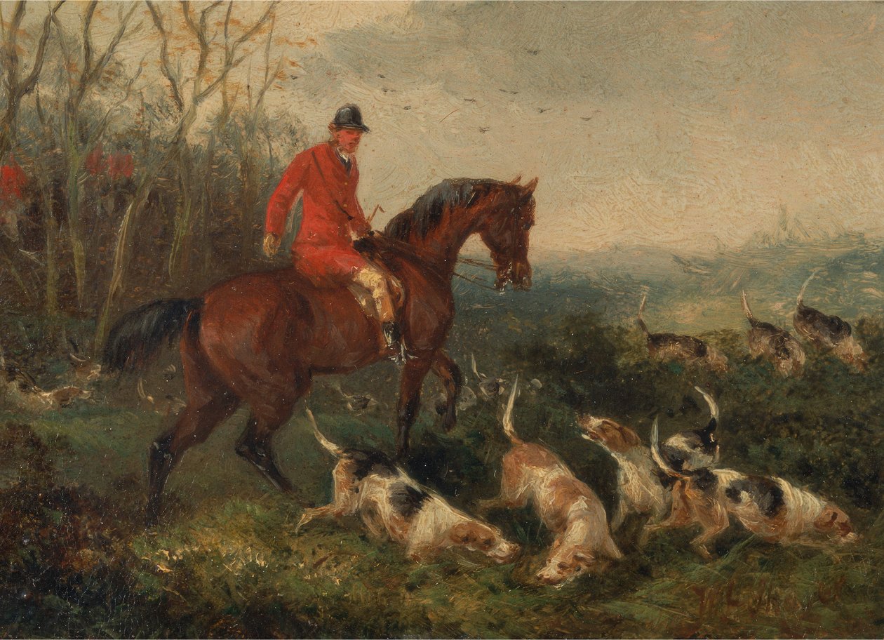 Rókavadászat: Fedélnél alkotó: William J. Shayer