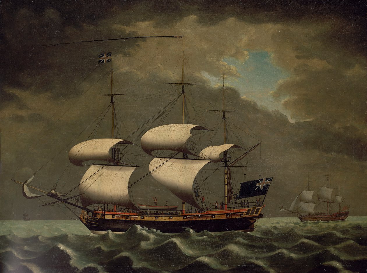Rabszolgahajó, 1780 körül (olaj, vászon) alkotó: William Jackson