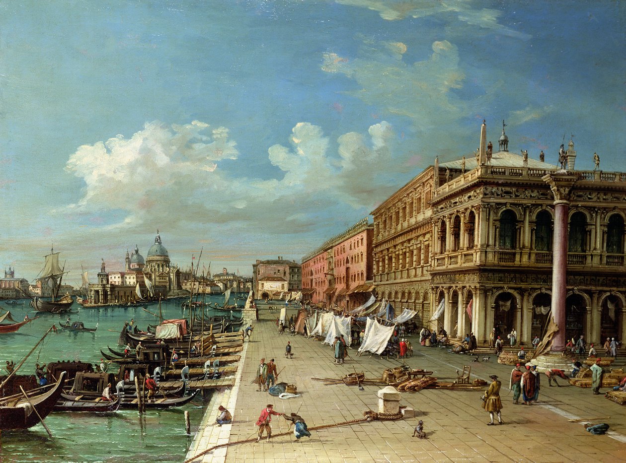 Kilátás a Molo-ra, a Canal Grande bejárata felé néz, Velence alkotó: William James