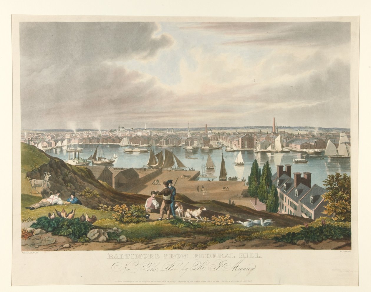 Baltimore a Federal Hillről nézve alkotó: William James Bennett