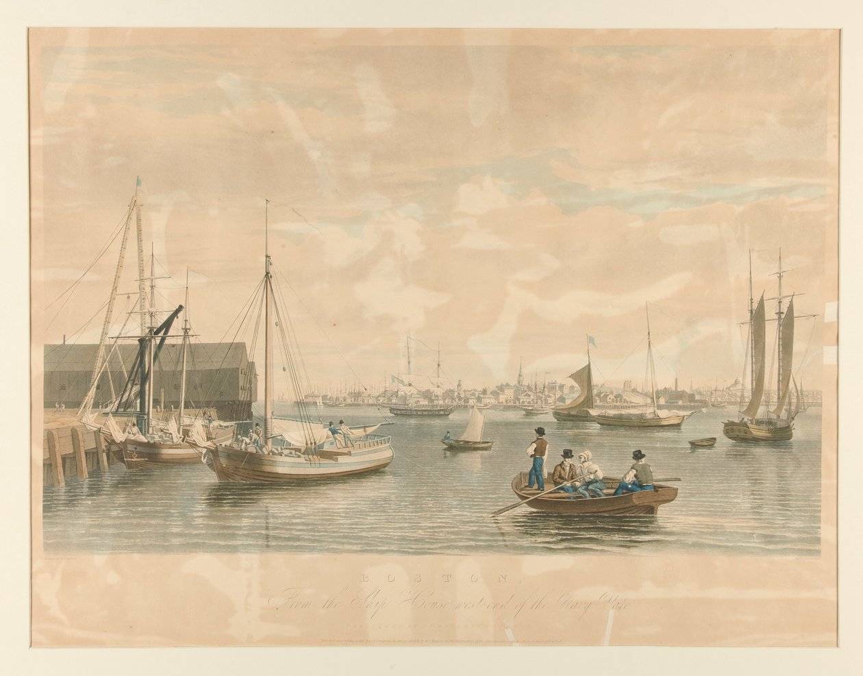 Boston. / A Hajóháztól, a Haditengerészet nyugati végétől alkotó: William James Bennett