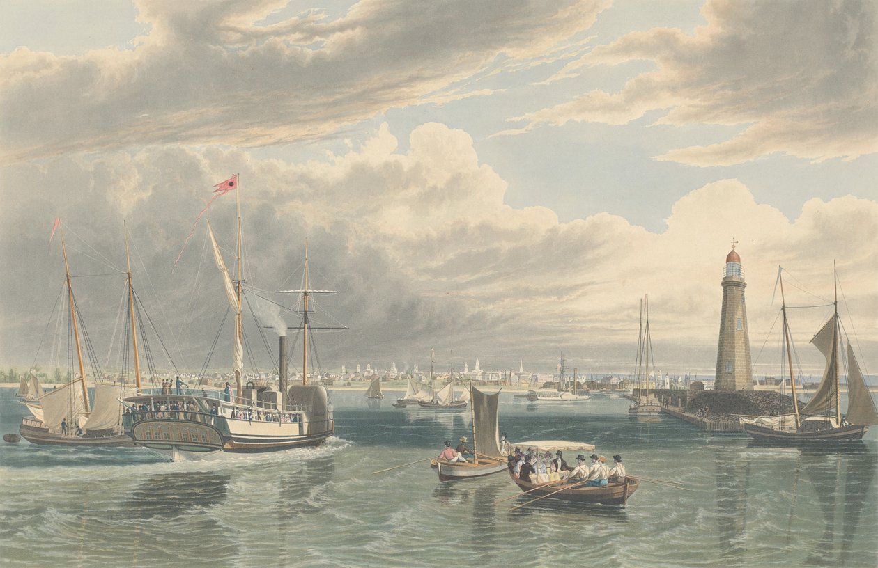 Buffalo, az Erie-tóból, 1836-ban jelent meg. alkotó: William James Bennett