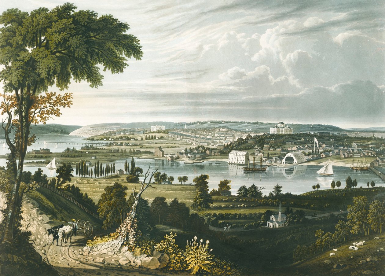Washington városa a Navy Yardon túlról alkotó: William James Bennett