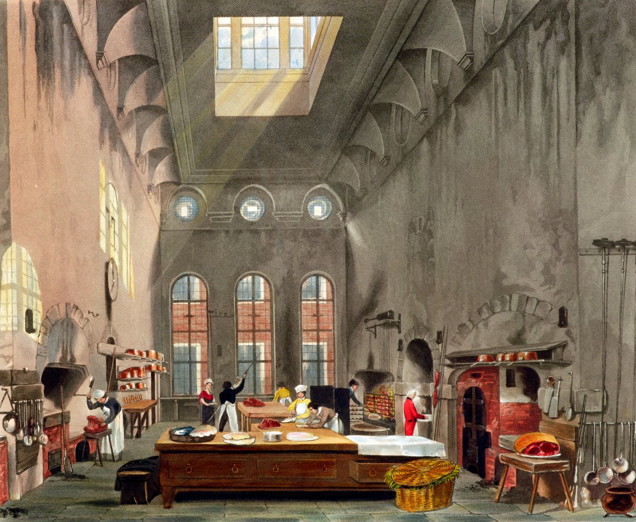 Konyha, Szent Jakab-palota, London, 1819 alkotó: William James Bennett
