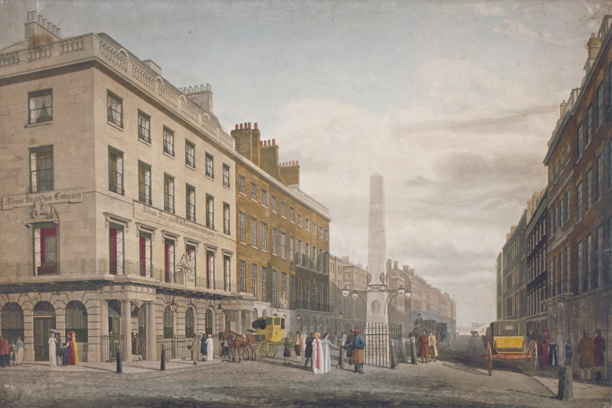 New Bridge Street, London City, 1809 alkotó: William James Bennett