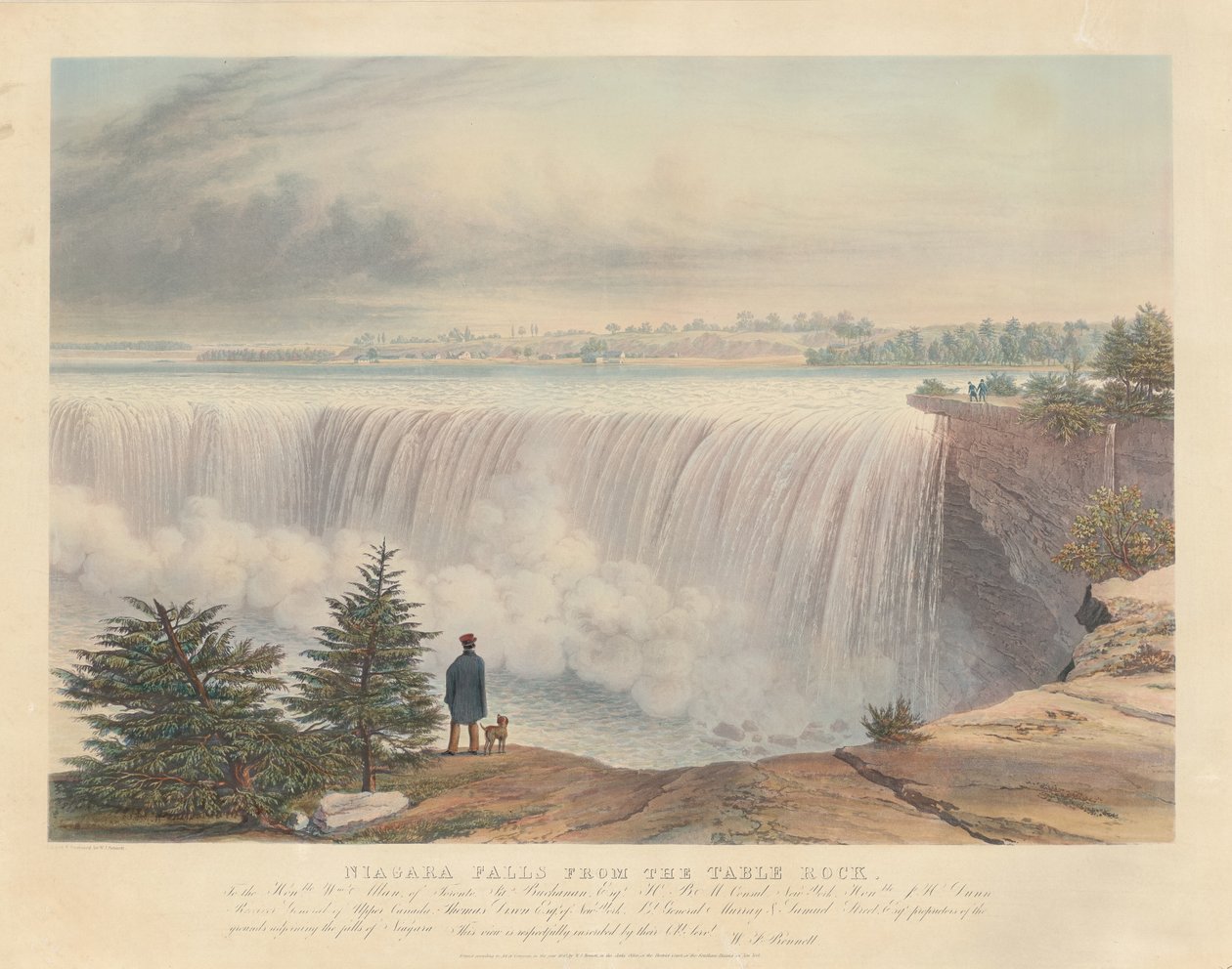 Niagara-vízesés az asztali szikláról alkotó: William James Bennett