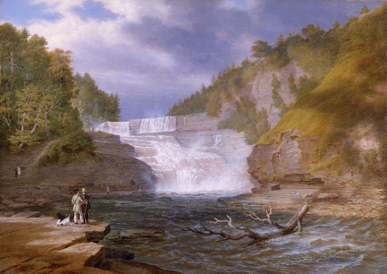 Trenton High Falls, 1835 (olaj, falemez) alkotó: William James Bennett