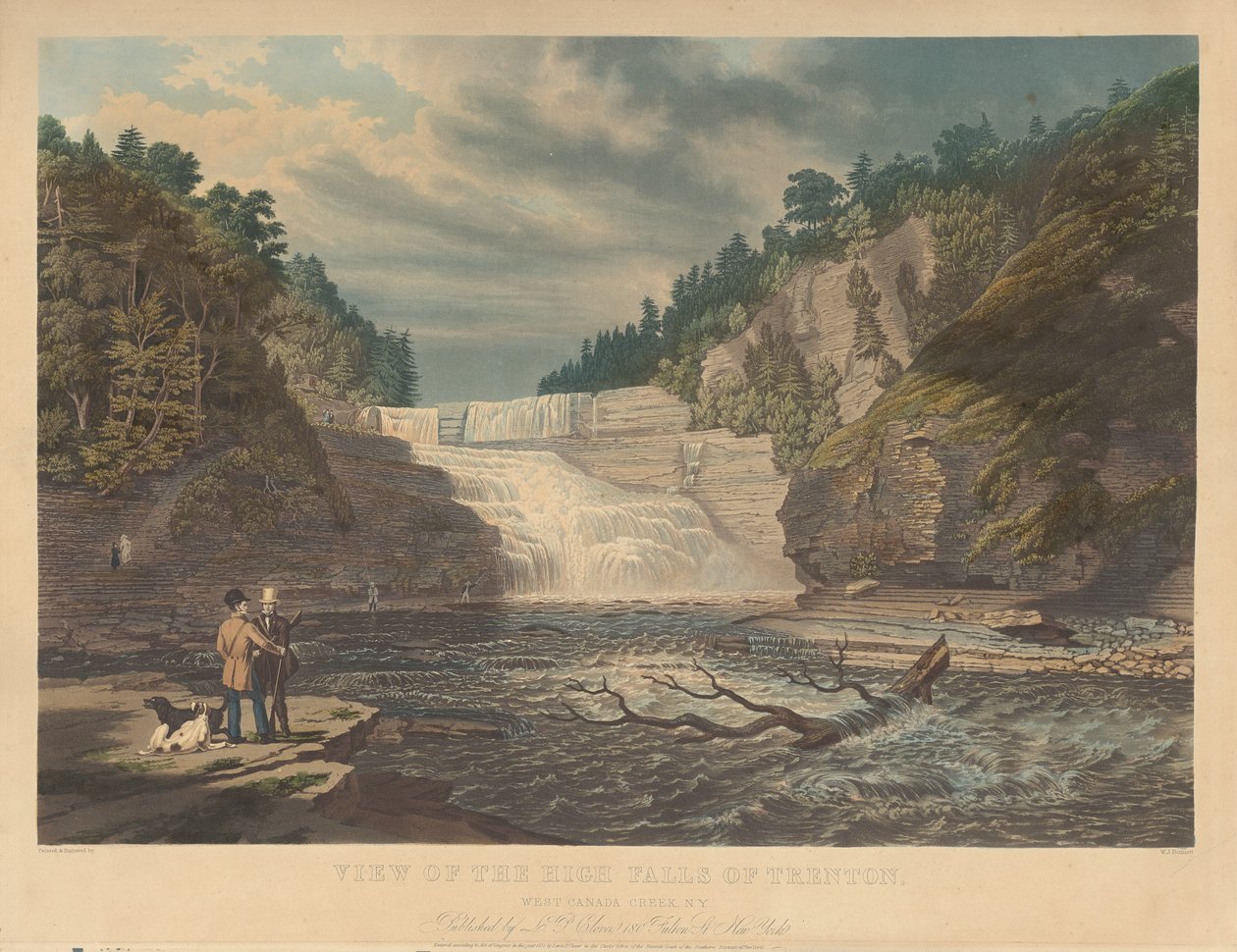 Kilátás a Trenton High Falls-ra: West Canada Creek, N.Y. alkotó: William James Bennett