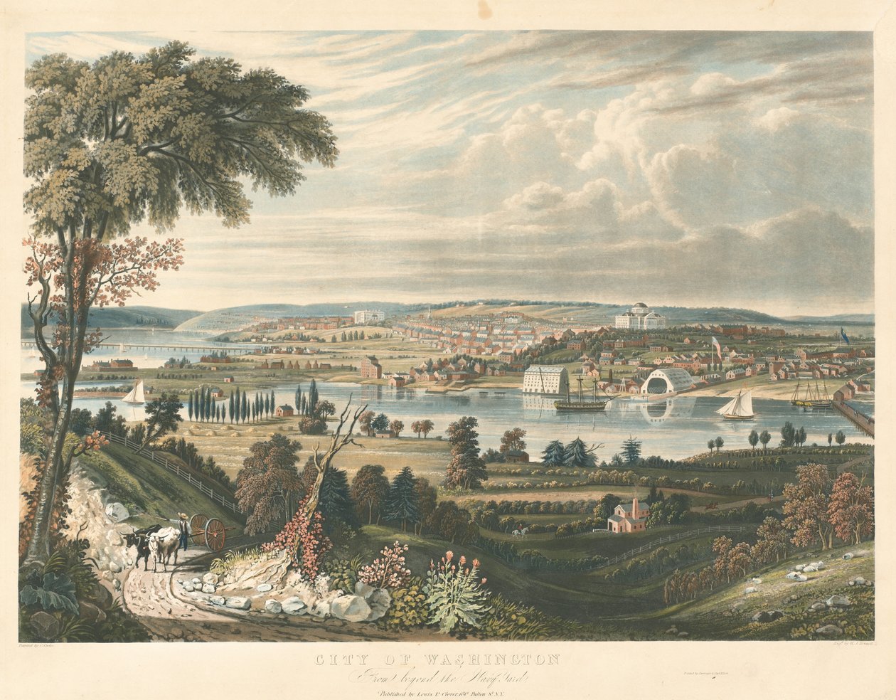 Washington városa: A Navy Yards-on túlról alkotó: William James Bennett after George Cooke