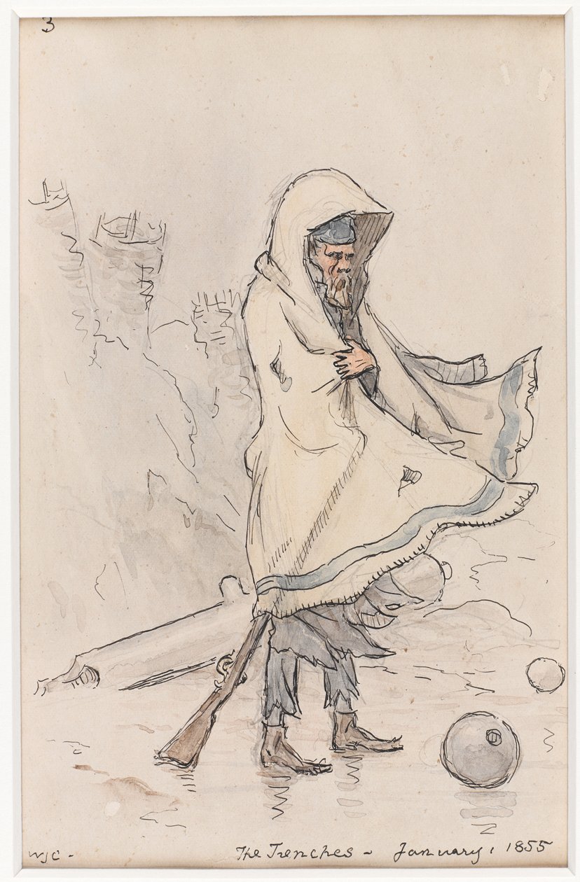 Az árkok, 1855. január (akvarell) alkotó: William James Colville