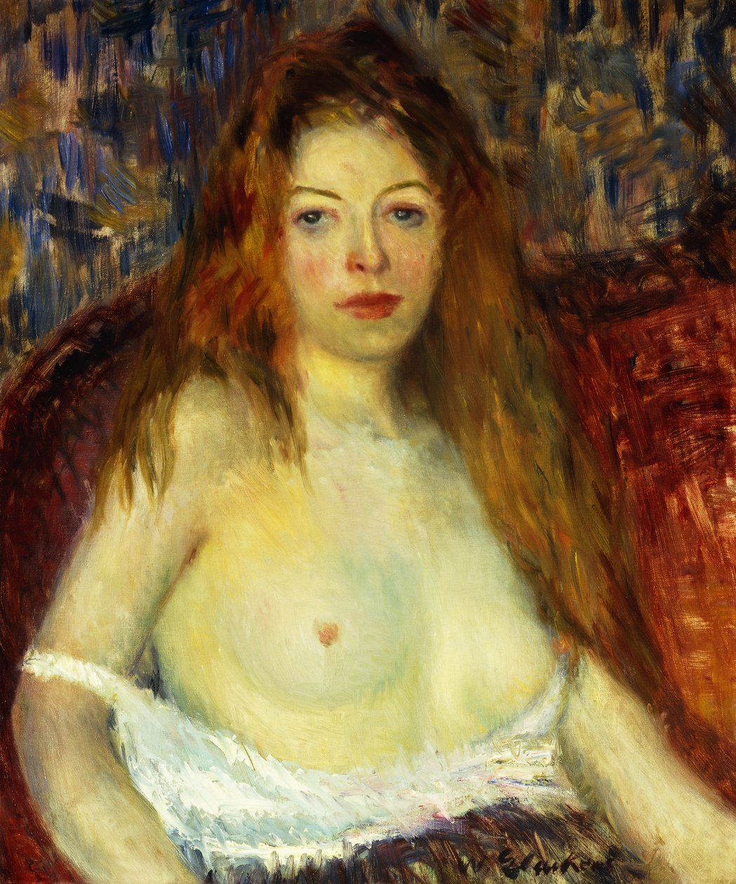 Vörös hajú modell alkotó: William James Glackens