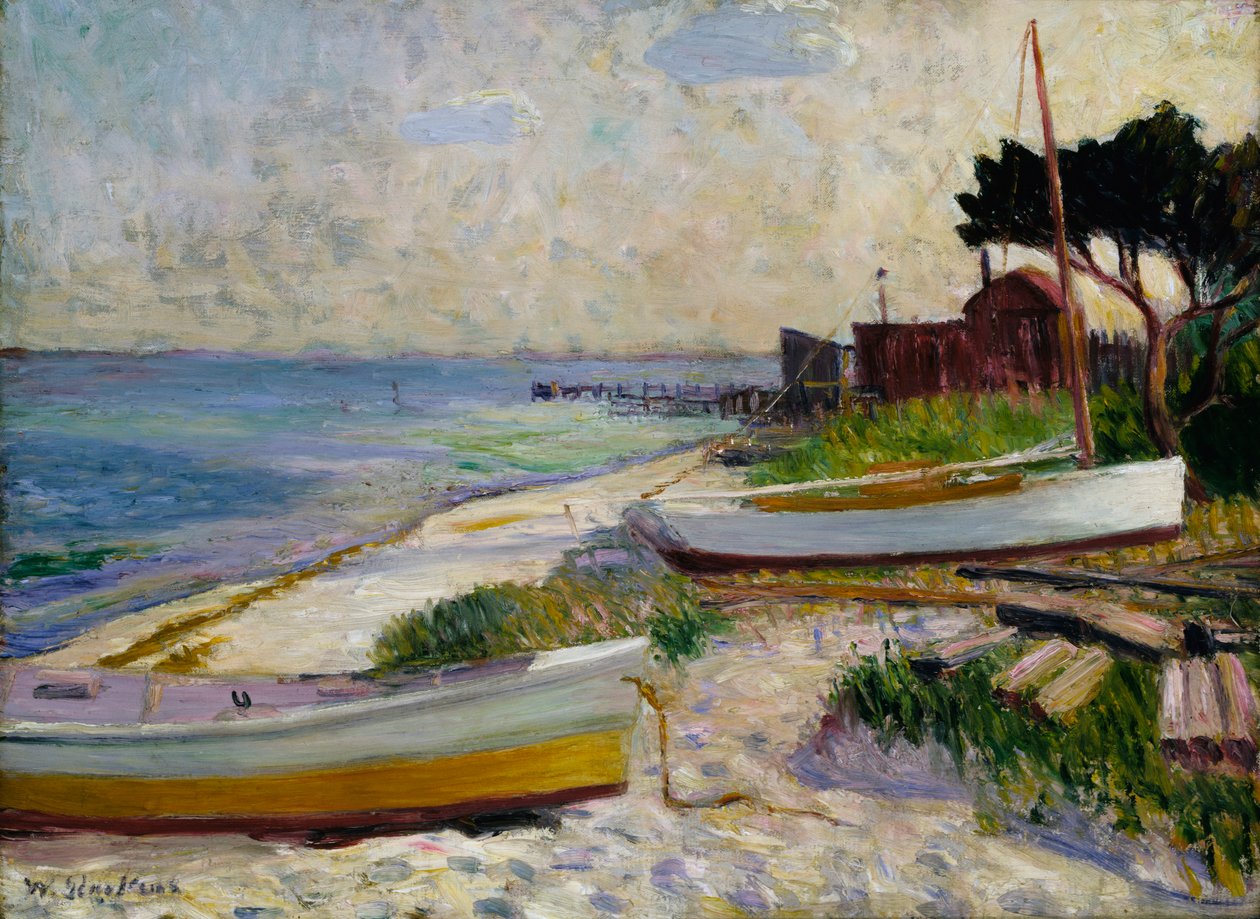 Tengerparti jelenet, 1930 előtt. alkotó: William James Glackens