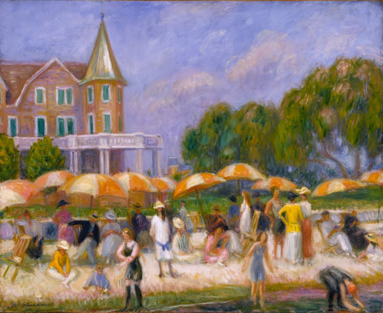 Napernyők a Blue Pointban, kb. 1915. alkotó: William James Glackens