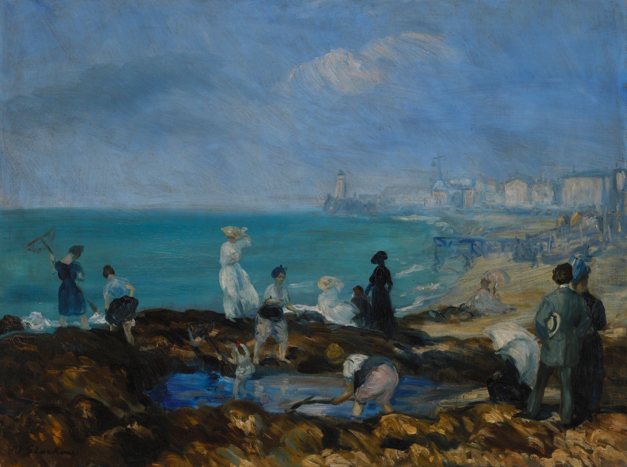 Dieppe strandja alkotó: William James Glackens