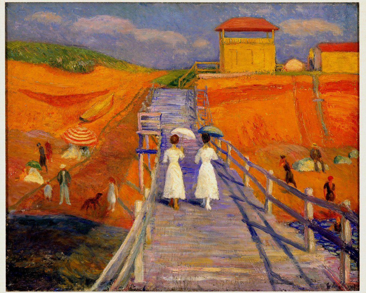 Cape Cod móló, 1908 alkotó: William James Glackens