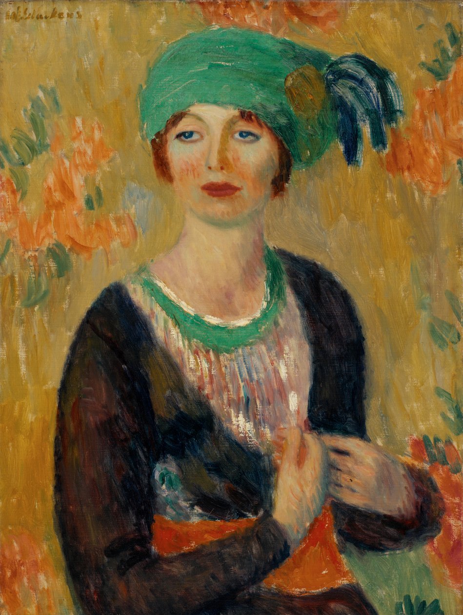 Zöld turbános lány alkotó: William James Glackens