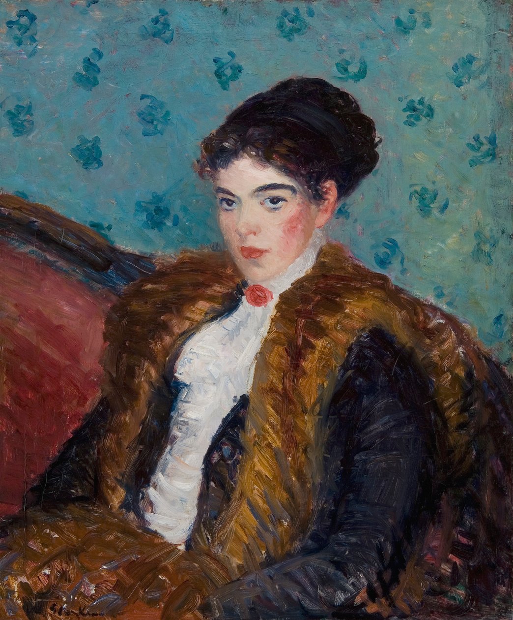 Rókabundás lány alkotó: William James Glackens
