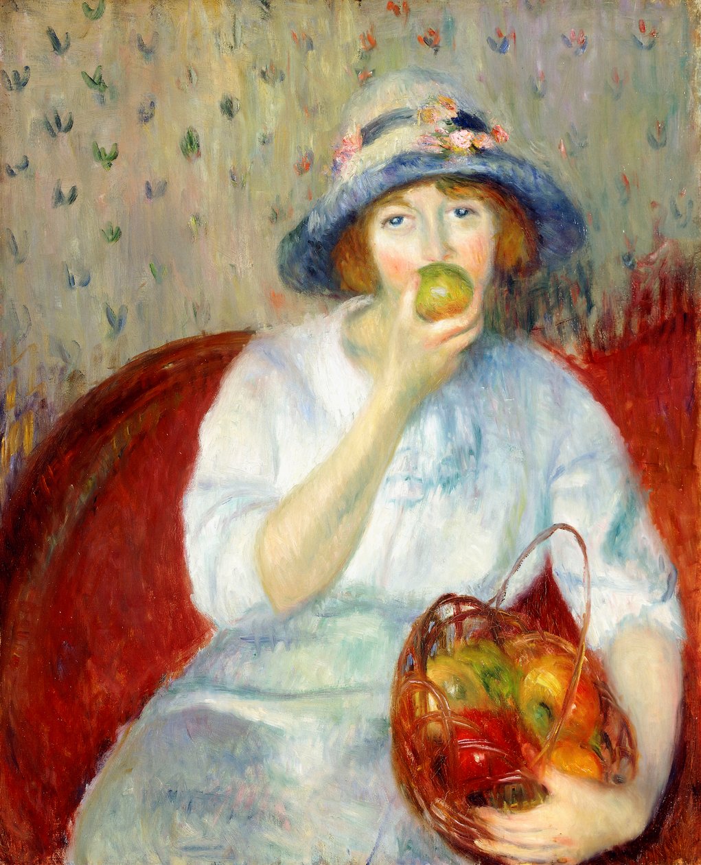 Lány zöld almával alkotó: William James Glackens