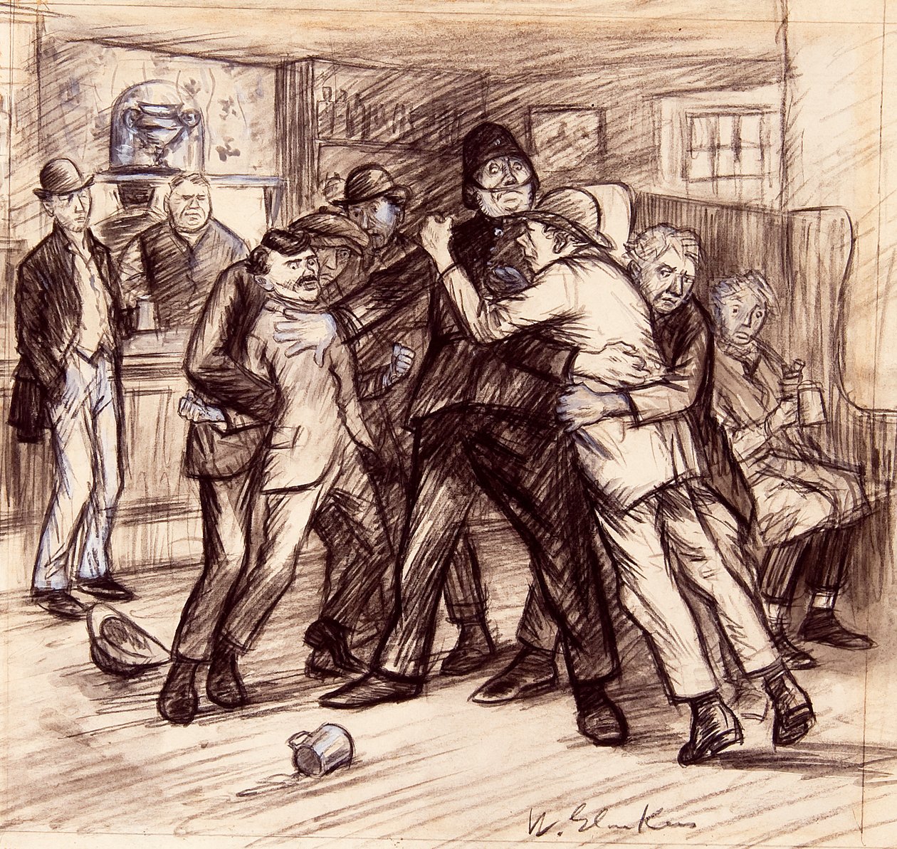 Négyünk kellett ahhoz, hogy távol tartsuk őket egymástól alkotó: William James Glackens