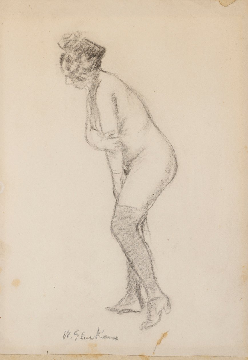 Álló meztelen nő alkotó: William James Glackens