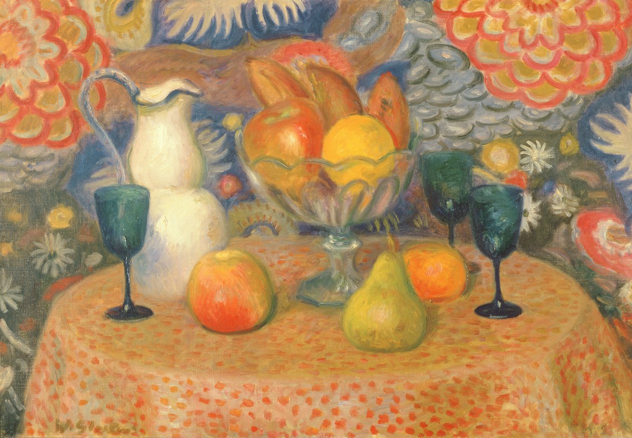 Csendélet három pohárral, 1925 körül (olaj, vászon) alkotó: William James Glackens