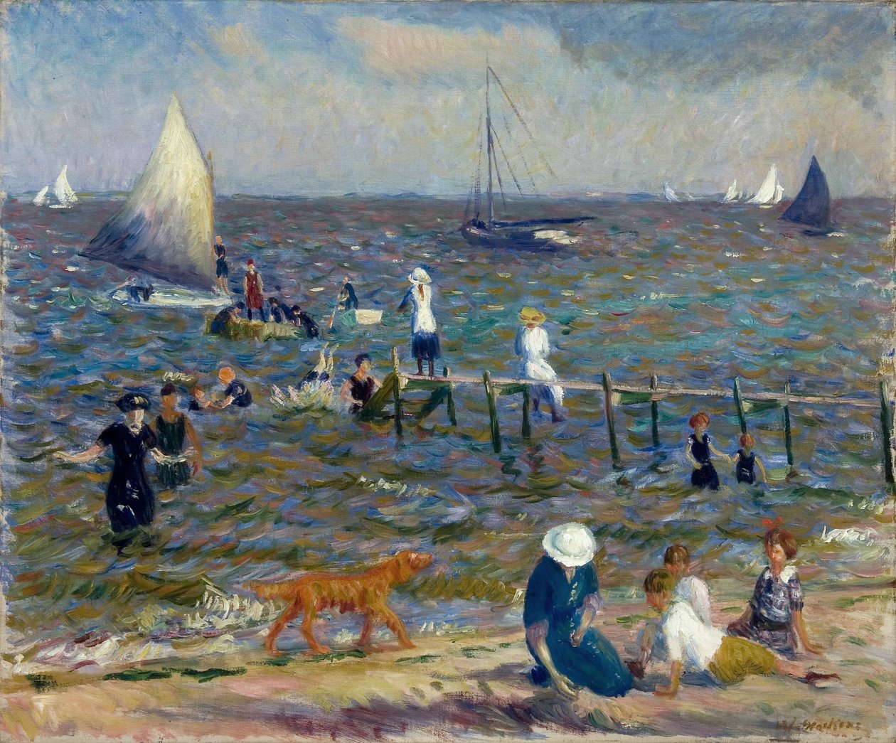 A kis móló, 1914 alkotó: William James Glackens