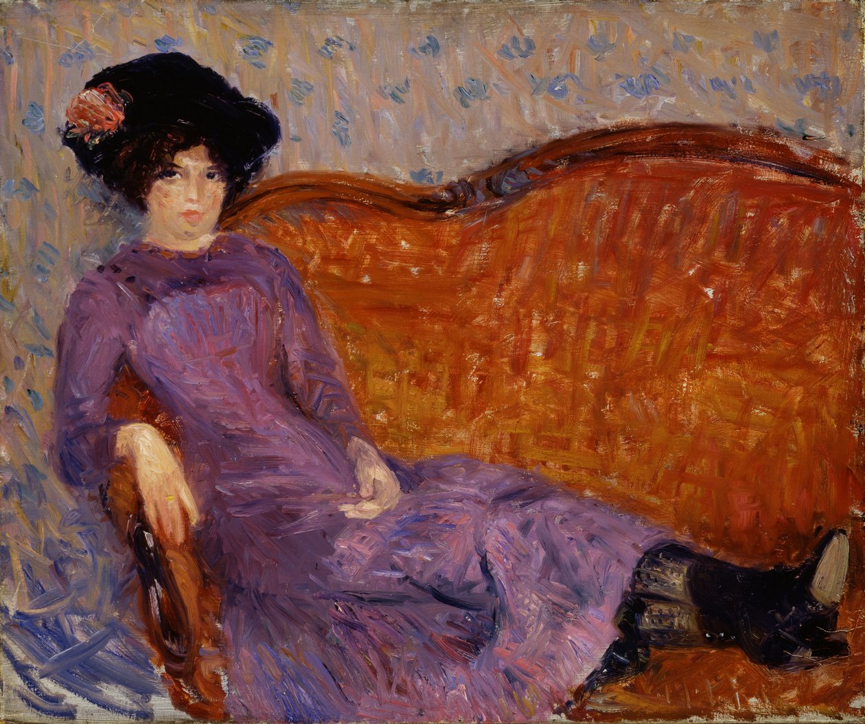 A lila ruha, 1908-1910. alkotó: William James Glackens
