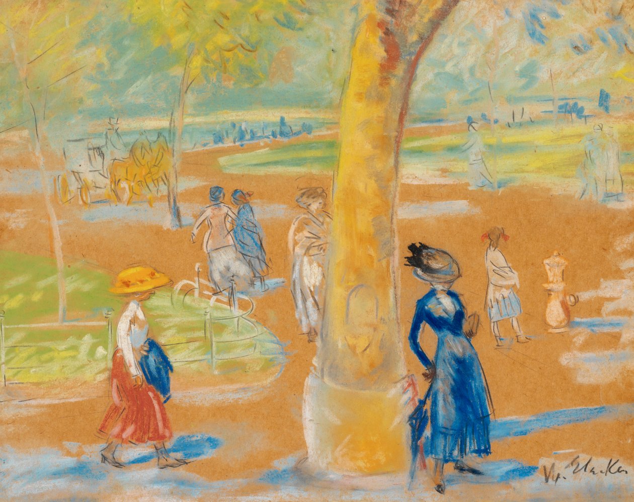 Nő esernyővel, Washington Square alkotó: William James Glackens