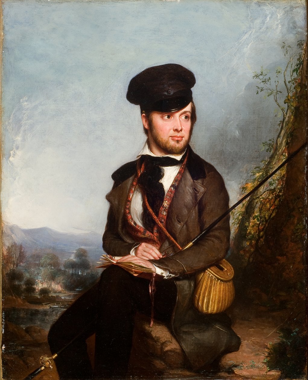 A horgász (Charles Lanman portréja) 1846 (Olaj, vászon) alkotó: William James Hubard