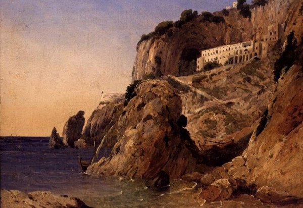 Egy kolostor az Amalfi-parton alkotó: William James Linton