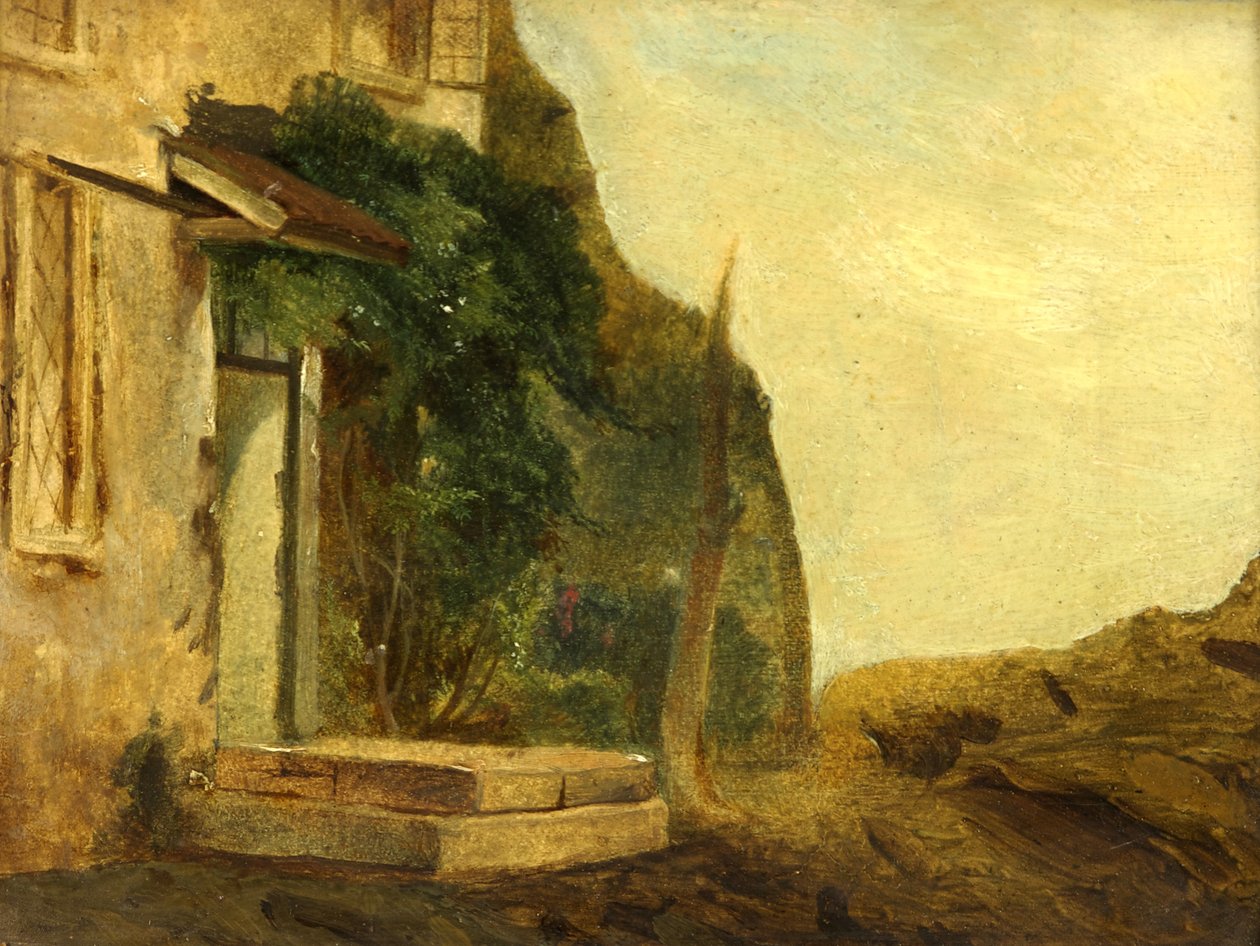 Egy házajtó (olaj a panelen) alkotó: William James Muller