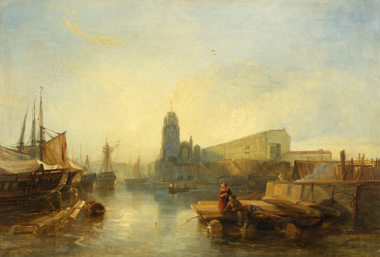 Bristol Harbour (olaj, vászon) alkotó: William James Muller