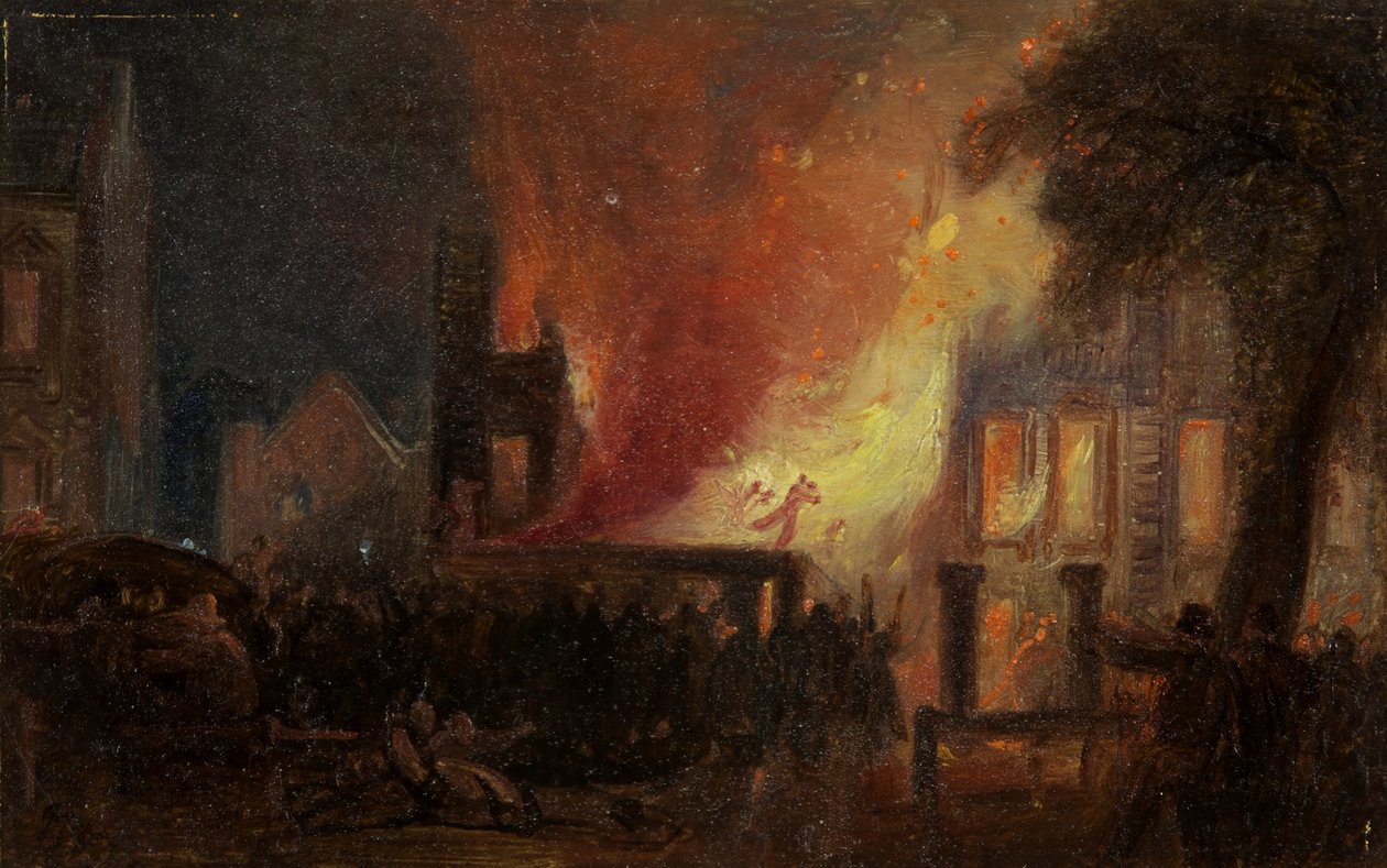 Bristol Riots: The Burning of Queen Square: a Vámház alkotó: William James Muller